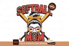 Softball Mom Sublimation Png Graphic Product Image 1
