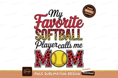 Softball Mom Leopard Print Graphic Product Image 1