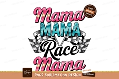 Mama Race Day Sublimation Png Product Image 1