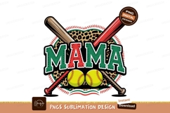 Mama Softball Sublimation Bats Design Vector Product Image 1