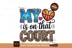 Basketball Heart On Court Sublimation Product Image 1