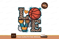 Stylish Basketball Love Graphic Design Art Product Image 1