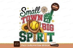 Small Town Big Spirit Softball Design Product Image 1
