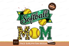 Softball Mom Graphic Sublimation Design Product Image 1