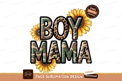 Boy Mama Sunflowers Sublimation Png Product Image 1