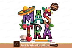 Colorful Spanish Teacher Sublimation Png Product Image 1