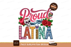 Proud Latina Colorful Sublimation Png Product Image 1