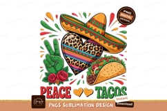 Peace Love Tacos Sublimation Product Image 1