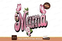 Mama Design With Butterflies And Flowers Product Image 1