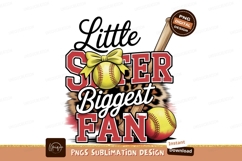Softball Little Sister Biggest Fan Product Image 1