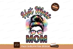 Hot Mess Mom Sublimation Png Product Image 1