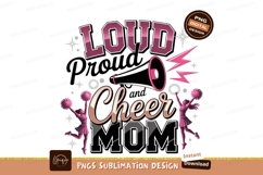 Loud Proud Cheer Mom Design Product Image 1