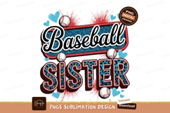 Baseball Sister Sublimation Png Design Product Image 1