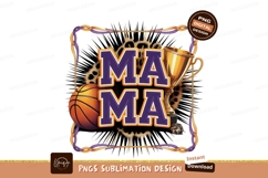 Basketball Mama Trophy Sublimation Png Product Image 1