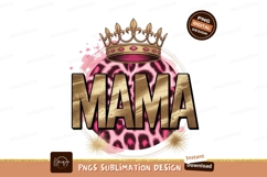 Golden Mama Crown Sublimation Design Product Image 1