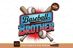 Baseball Brother Sublimation Png Design Product Image 1