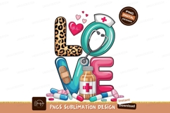 Love Nurse Medical Sublimation Png Product Image 1