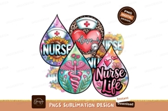 Colorful Nurse Designs Sublimation Png Product Image 1