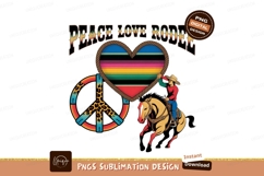 Peace Love Rodeo Sublimation Png Product Image 1