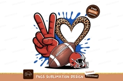 Football Love Peace Sublimation Png Product Image 1