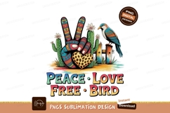 Peace Love Bird Sublimation Png Product Image 1