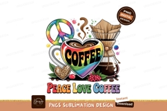 Coffee Peace Love Graphic Art Product Image 1