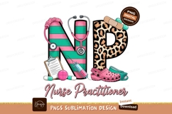 Nurse Practitioner Sublimation Design Product Image 1