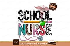 School Nurse Design Sublimation Png Product Image 1
