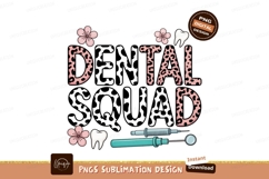 Dental Squad Cow Sublimation Png Product Image 1