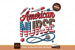 American Nurse Patriotic Design Graphic Product Image 1