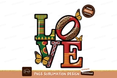 Patterned Love Sublimation Png Graphic Product Image 1