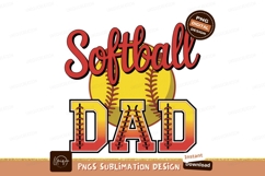 Softball Dad Sublimation Png Graphic Product Image 1