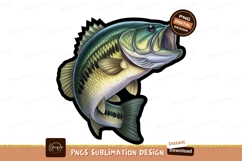Largemouth Bass Artwork Sublimation Png Product Image 1