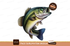 Largemouth Bass Fish Sublimation Png Product Image 1