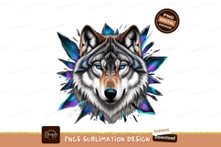 Wolf Head Digital Art Abstract Product Image 1