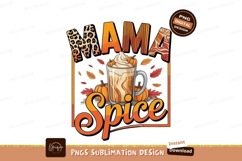 Mama Pumpkin Spice Sublimation Png Product Image 1