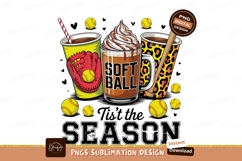 Softball Season Drink Vector Design Product Image 1
