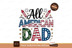 All American Dad Sublimation Png Product Image 1
