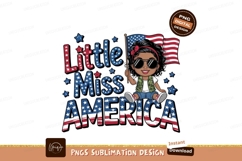 Little Miss America Sublimation Png Product Image 1