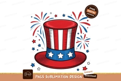 Patriotic Hat Stars And Fireworks Product Image 1