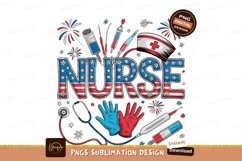 Patriotic Nurse Medical Illustration Product Image 1