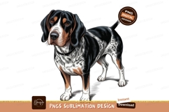 Bluetick Coonhound Dog Breed Illustration Product Image 1