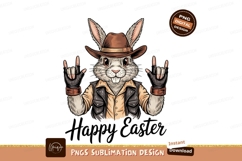 Rocker Rabbit Happy Easter Day Product Image 1