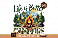Camping Bonfire Marshmallow Sublimation Design Product Image 1