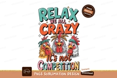Funny Chicken Cartoon Relax Message Product Image 1