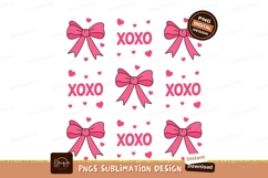 Valentines Day Cute Bows Pattern Product Image 1