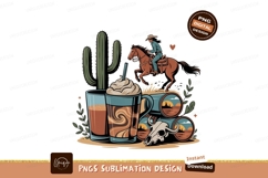 Western Coffee And Cowboy Scene Product Image 1