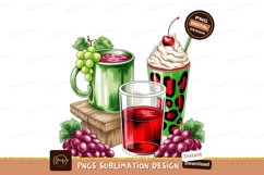 Grape Drinks Still Life Illustration Product Image 1