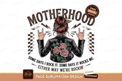 Rocking Motherhood Graphic Design Png Product Image 1