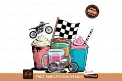 Motorbike Drinks Sublimation Png Design Product Image 1